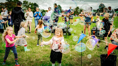 Storm in a Teacup with circus skills and amazing bubbles workshop